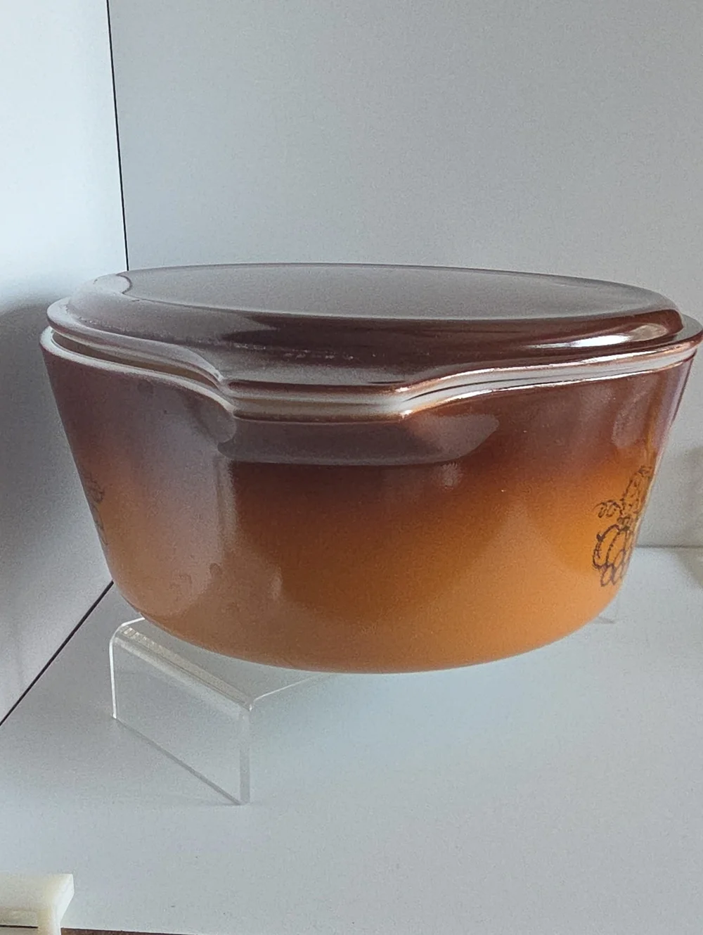 Vintage Pyrex Old Orchard Baking / Casserole 476-B 2½ QT. Bowl With Lid